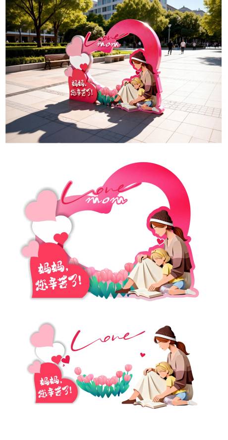源文件下载【享设计】搜索编号：55390036687953760【母亲节美陈】