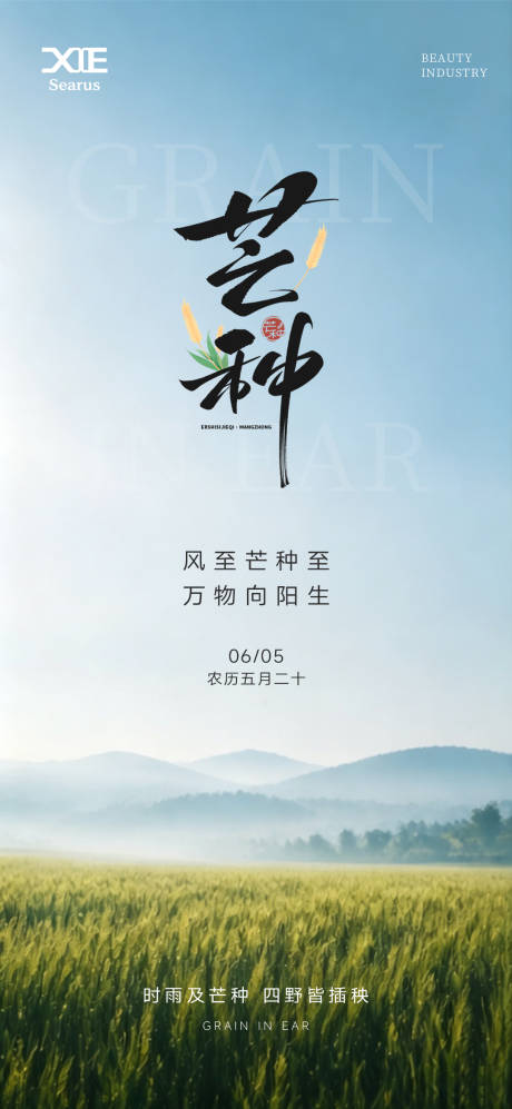 源文件下载【享设计】搜索编号：95660036704661555【芒种二十四节气】