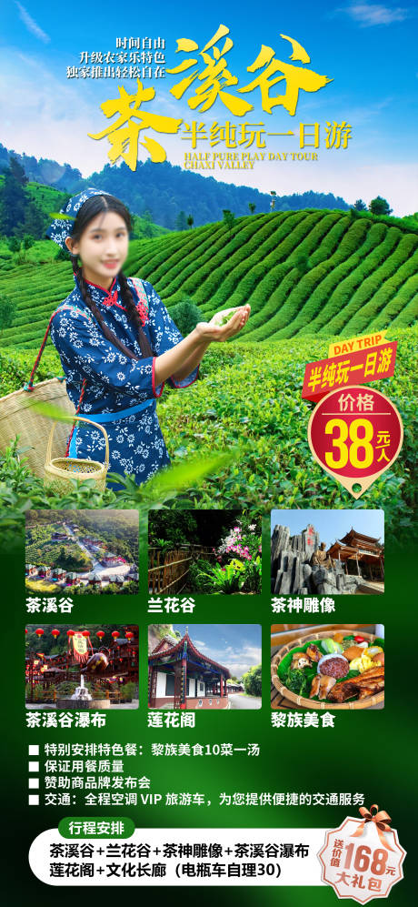 源文件下载【享设计】搜索编号：31290036753312067【海南茶溪谷旅游海报】