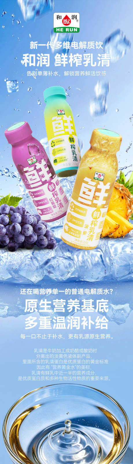 源文件下载【享设计】搜索编号：26800036750181073【鲜榨电解质饮品电商详情页】
