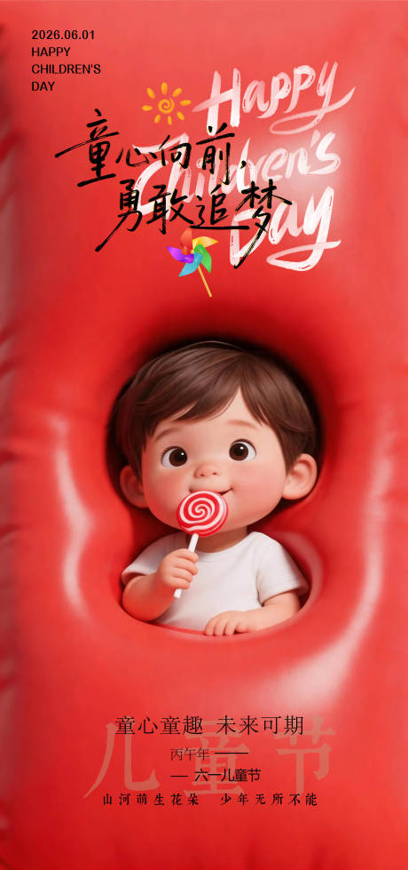 源文件下载【享设计】搜索编号：60710037025734555【儿童节简约风海报】