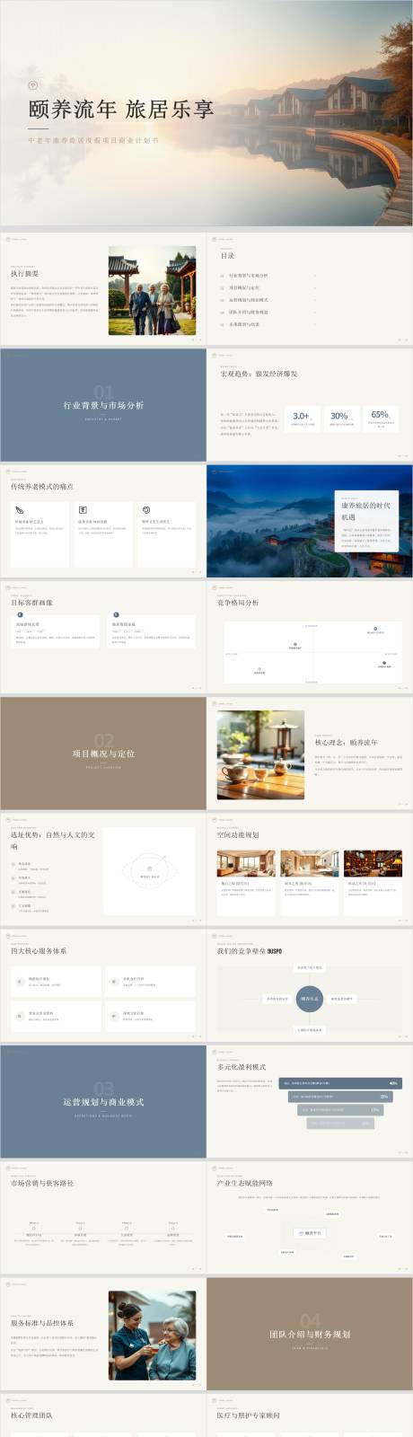 源文件下载【享设计】搜索编号：64590036766813962【中老年康养旅居度假项目商业计划书】