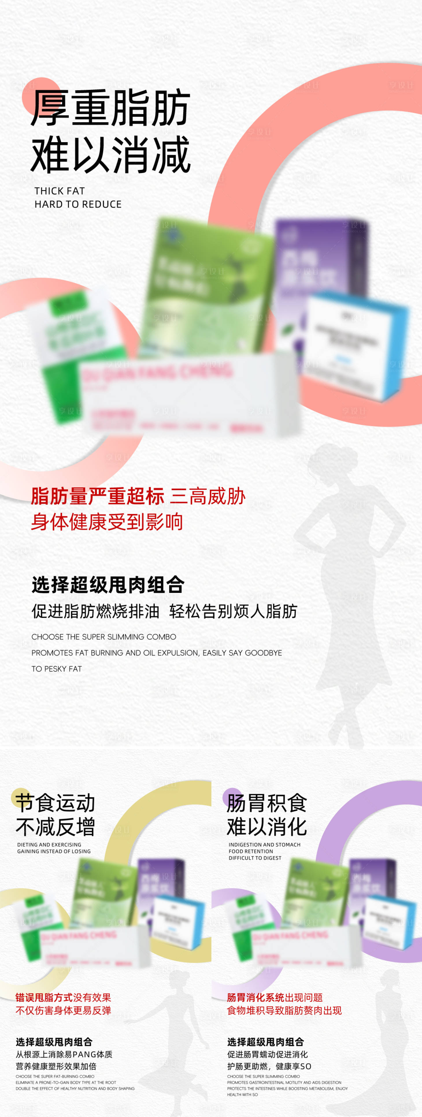 源文件下载【享设计】搜索编号：47020036740991007【减肥瘦身产品宣传海报】