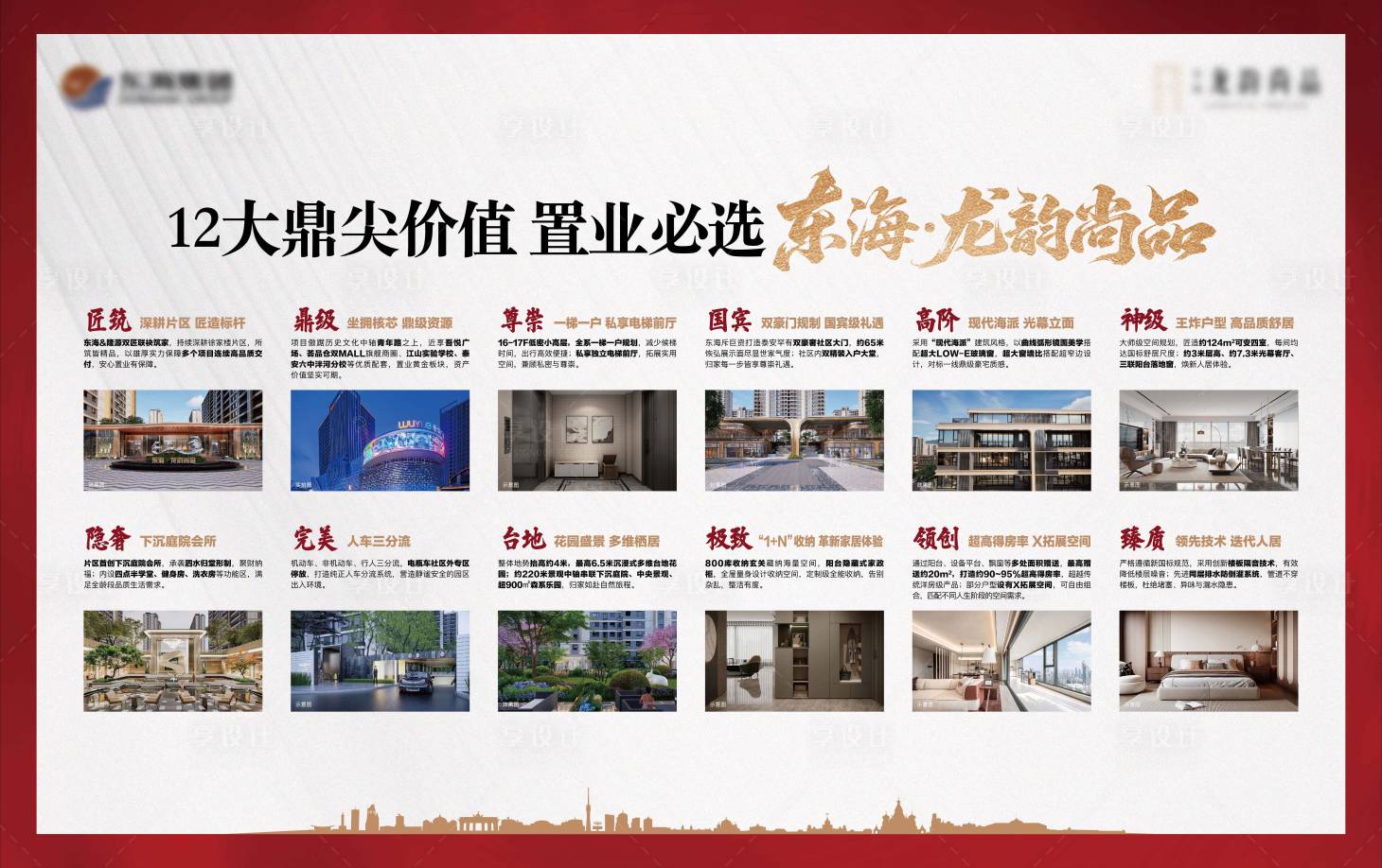 源文件下载【享设计】搜索编号：94750036573155397【地产十二大理由价值展板】