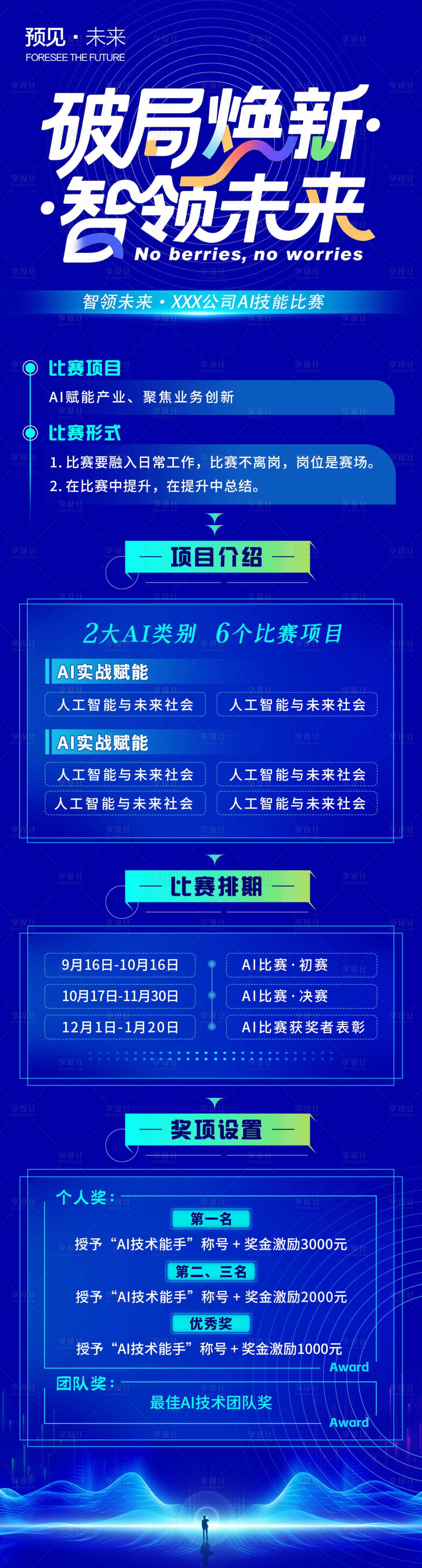 源文件下载【享设计】搜索编号：72610036758937007【科技人工智能邀请函长图海报】