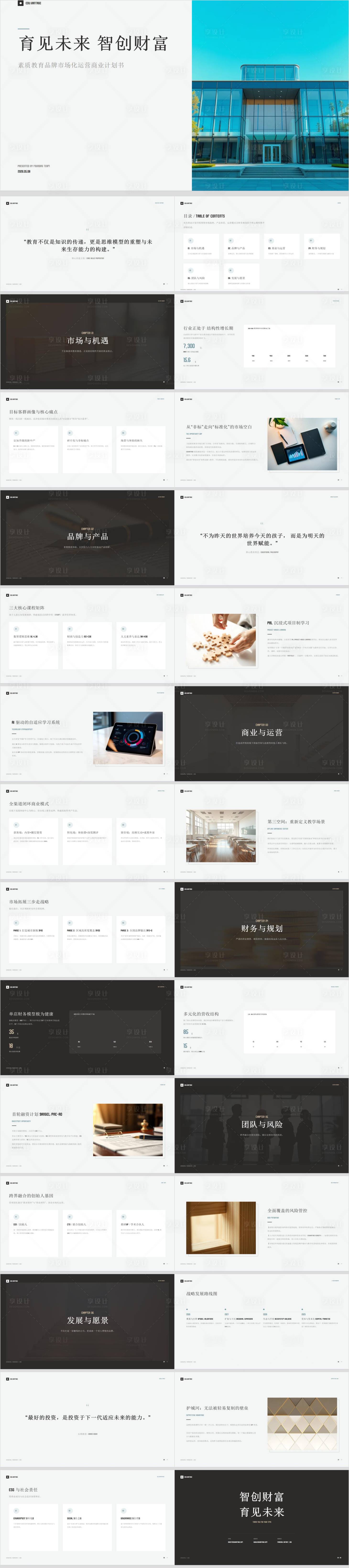 源文件下载【享设计】搜索编号：55170036766659753【素质教育品牌市场化运营商业计划书】