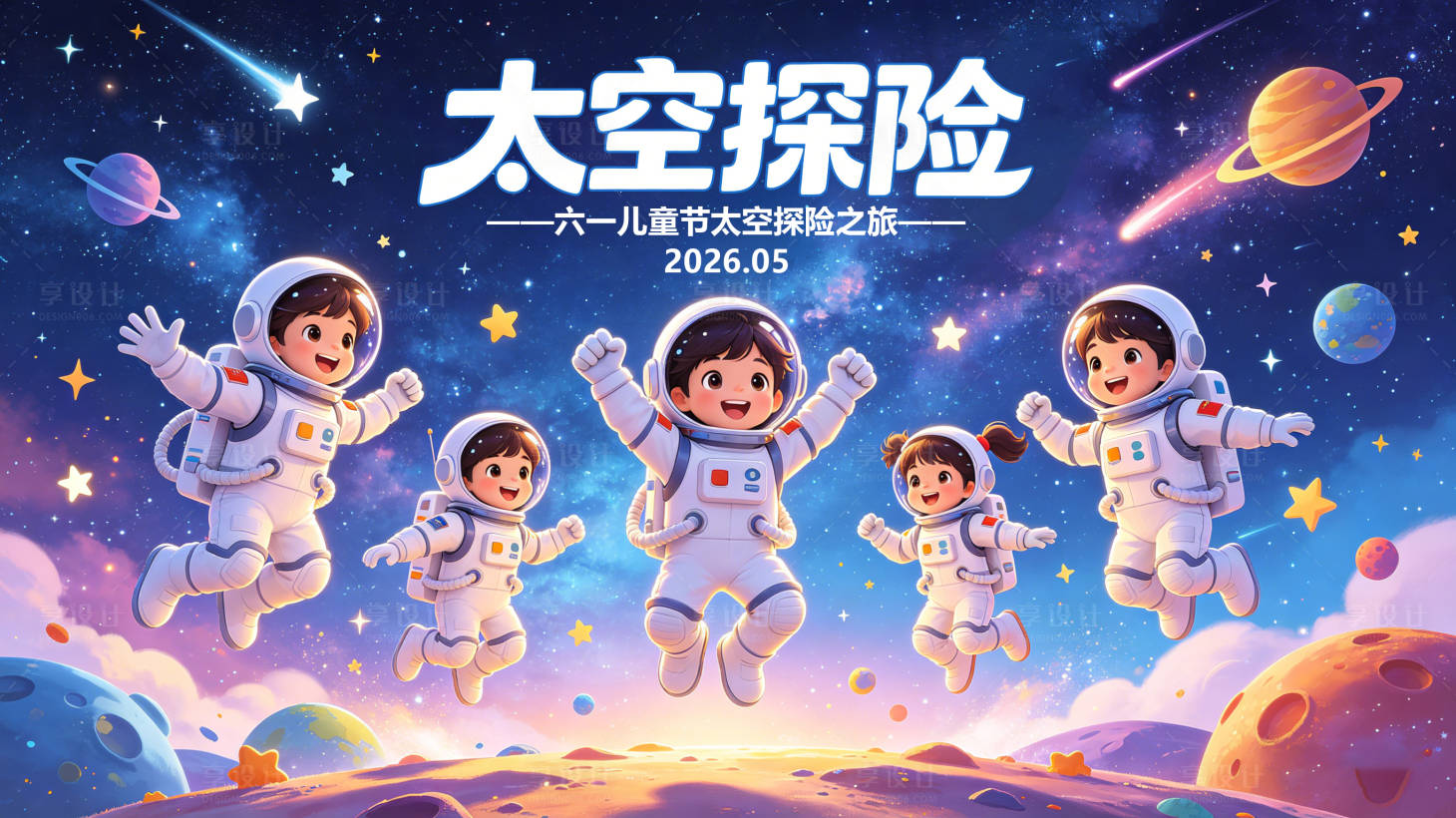 源文件下载【享设计】搜索编号：99520036737943145【六一儿童主KV背景】