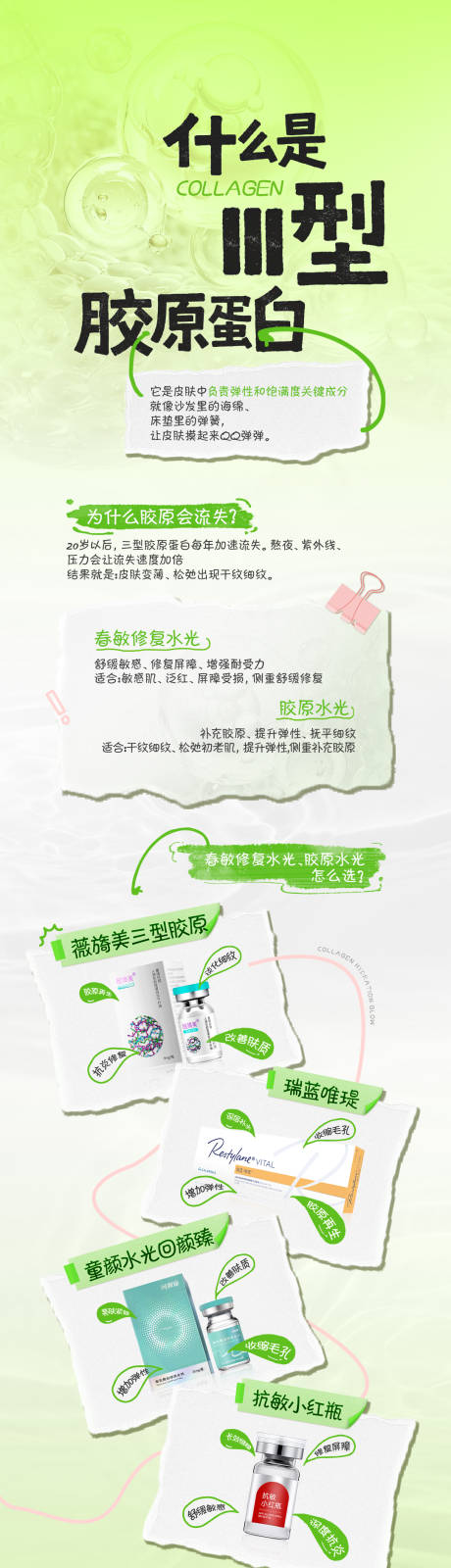 源文件下载【享设计】搜索编号：88860036654356739【医美胶原蛋白科普长图】