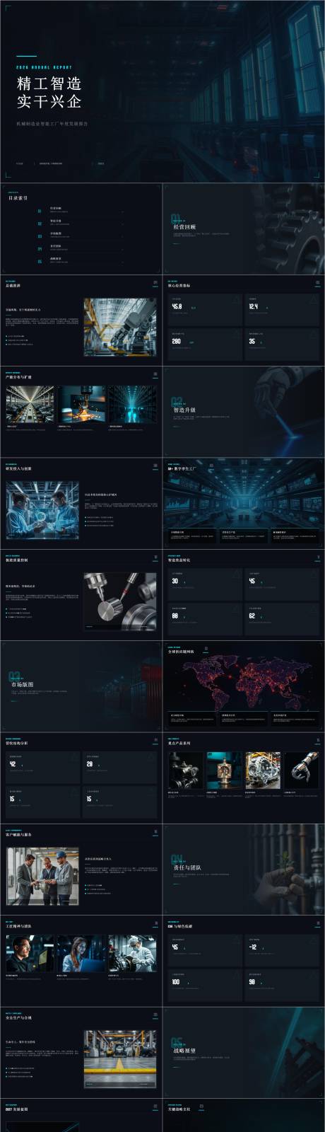源文件下载【享设计】搜索编号：12370036725913906【机械制造业工厂2026年终报告】