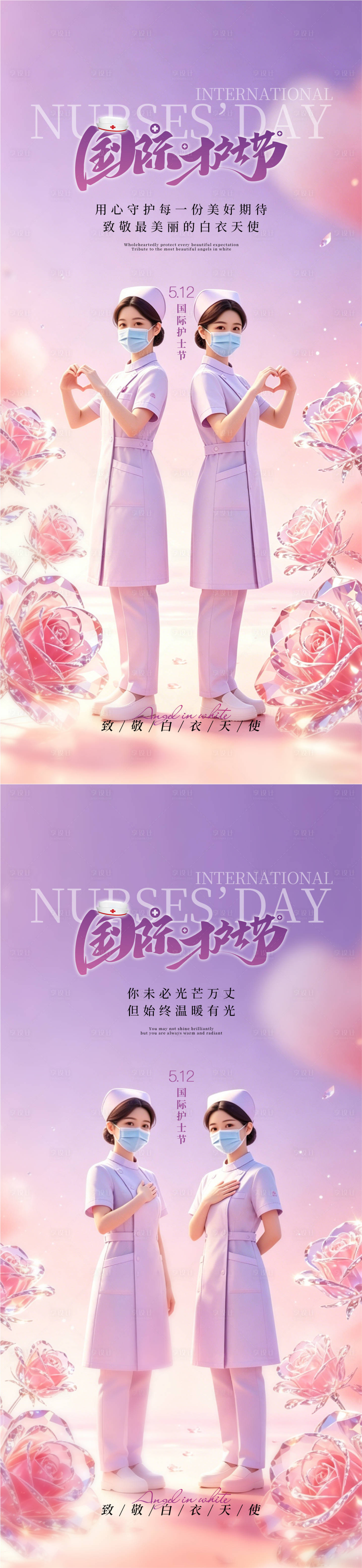 源文件下载【享设计】搜索编号：22100036788414767【512国际护士节系列海报】