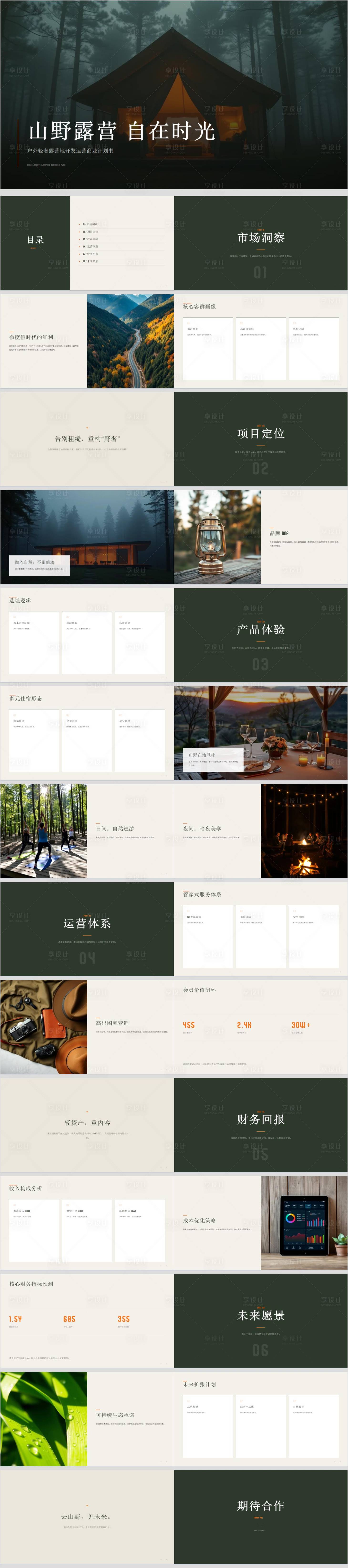 源文件下载【享设计】搜索编号：52460036766449657【户外轻奢露营地开发运营商业计划书】