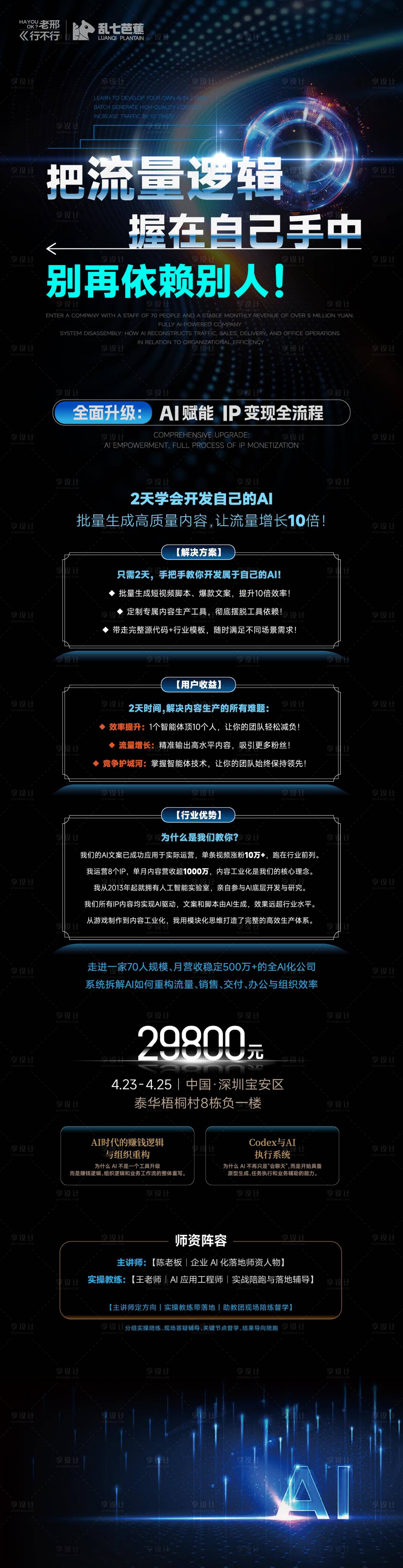源文件下载【享设计】搜索编号：42430036712492610【AI交付信息流程海报】
