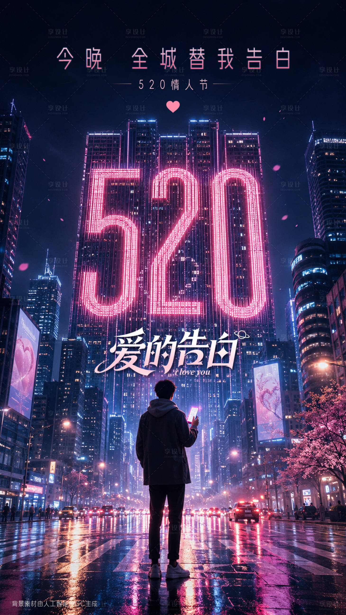 源文件下载【享设计】搜索编号：27820036795094194【520情人节海报】