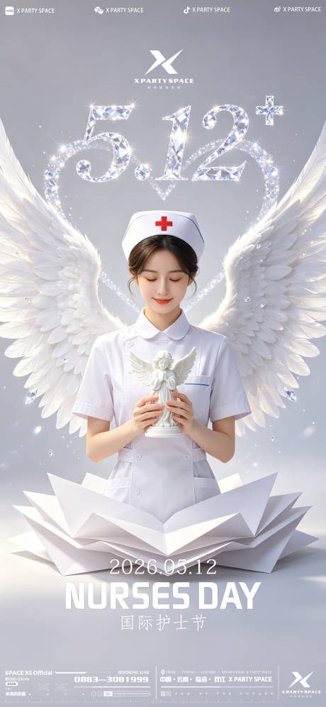 源文件下载【享设计】搜索编号：39400036778128415【护士节宣传海报】