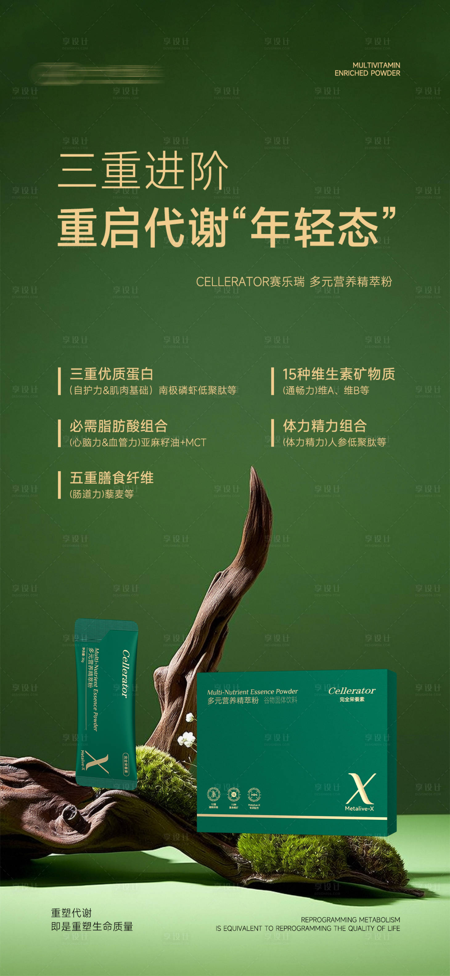 源文件下载【享设计】搜索编号：60740036773038078【营养粉产品海报】