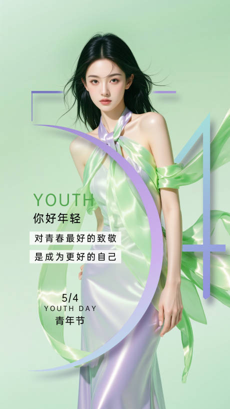 源文件下载【享设计】搜索编号：76000036664875731【五四青年节海报】