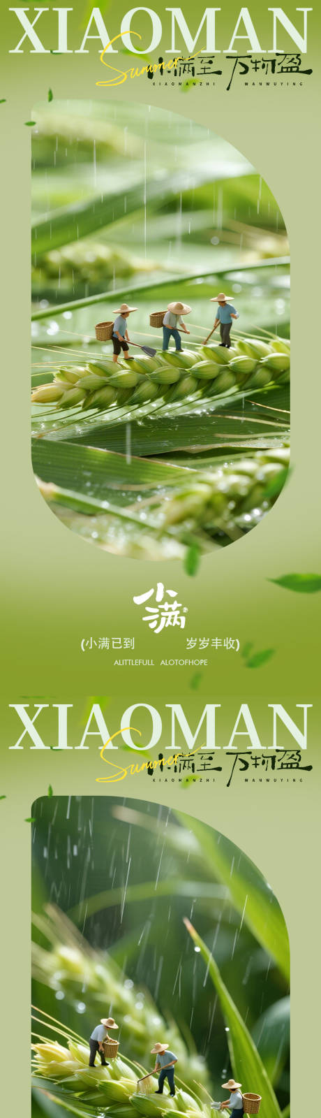 源文件下载【享设计】搜索编号：51540036753806412【小满节气创意报设计】
