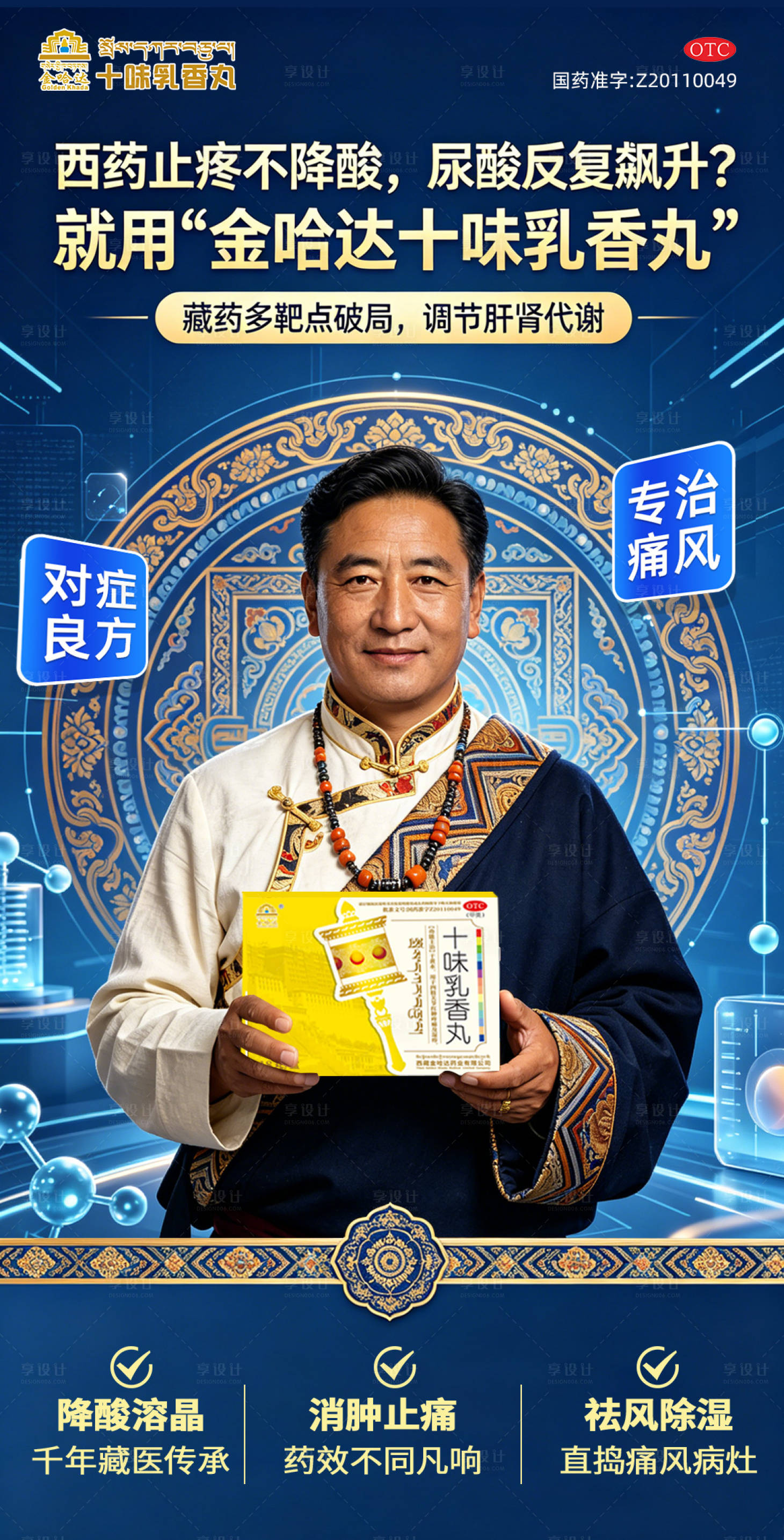 源文件下载【享设计】搜索编号：22250036859101272【痛风海报】