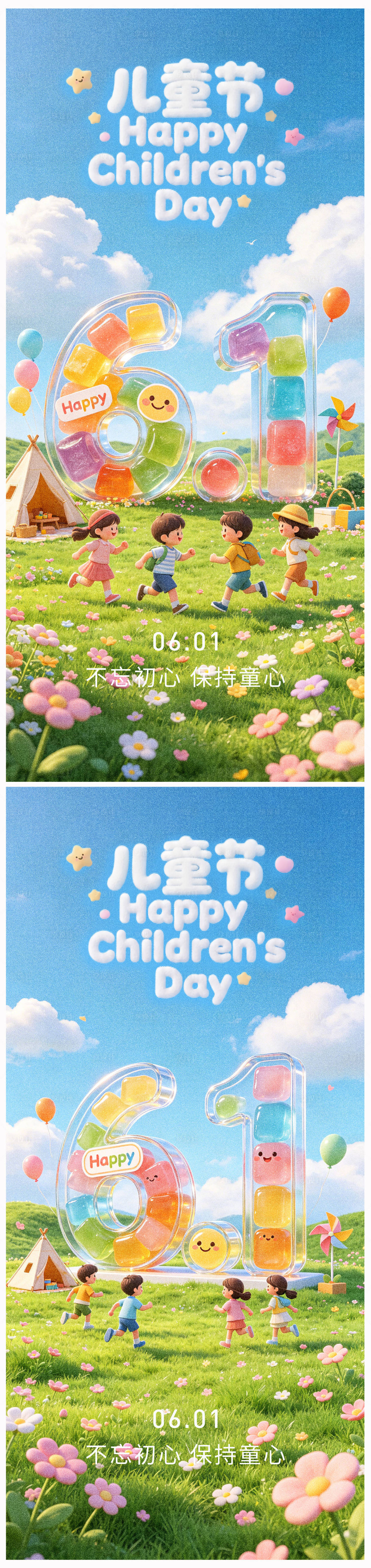 源文件下载【享设计】搜索编号：61020036845241667【六一儿童节海报】