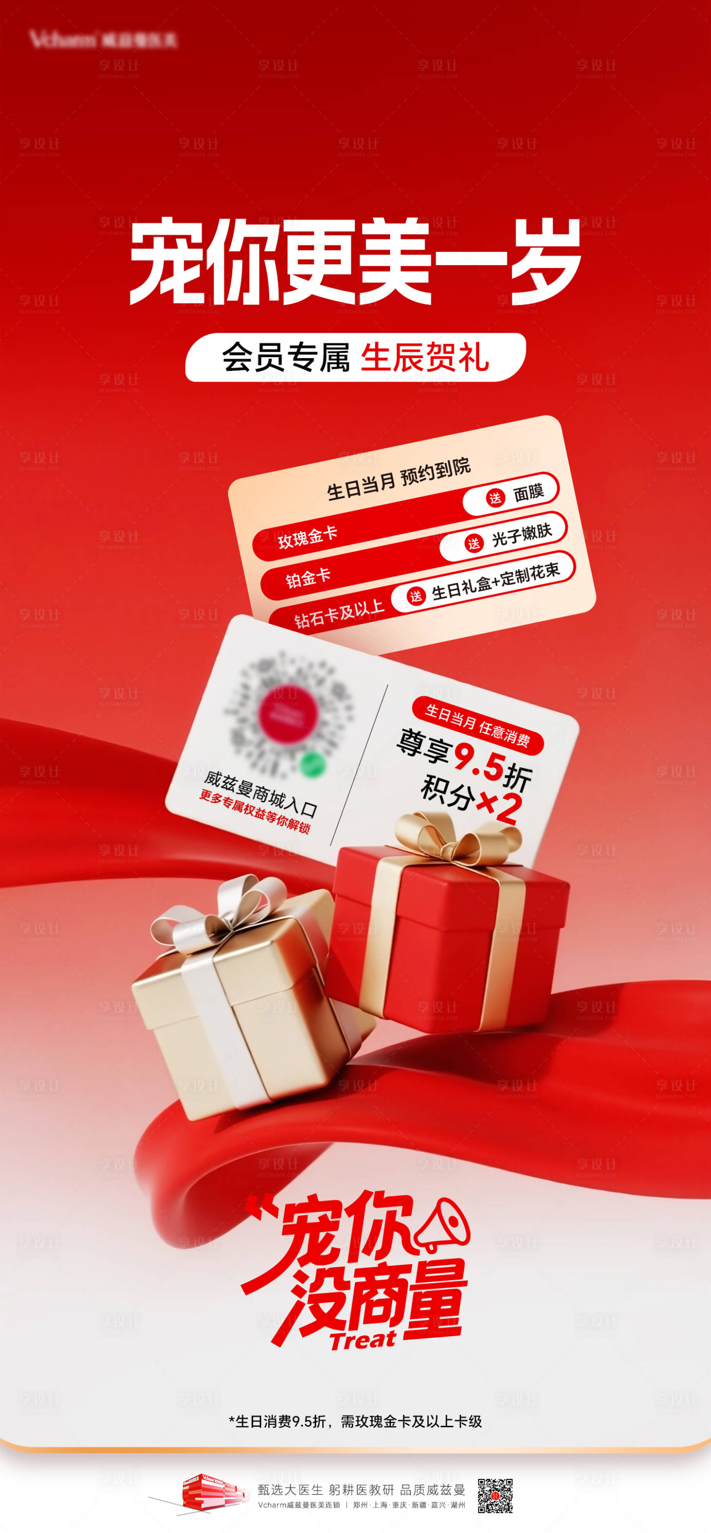 源文件下载【享设计】搜索编号：78180036809736462【医美会员专属政策海报】