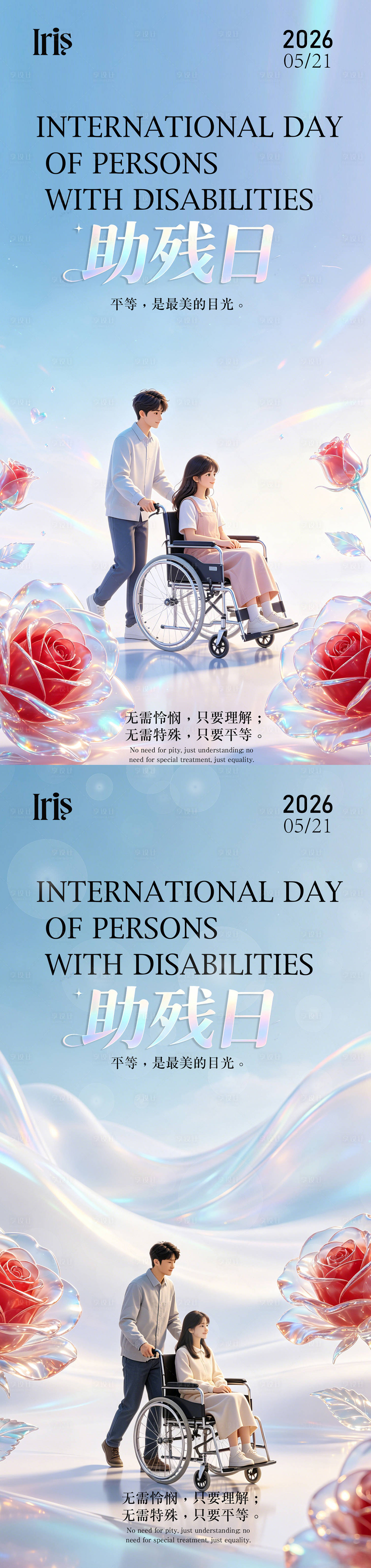 源文件下载【享设计】搜索编号：57620036811919107【全国助残日海报  】