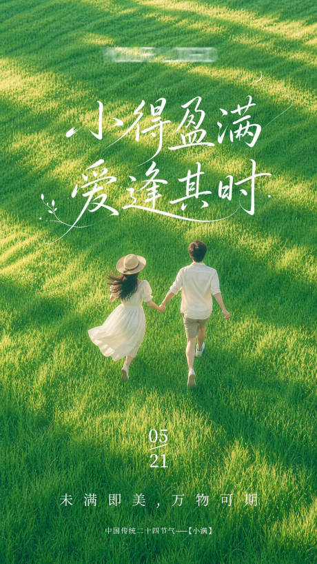源文件下载【享设计】搜索编号：82930036748628690【小满节气唯美浪漫情侣520521海报】