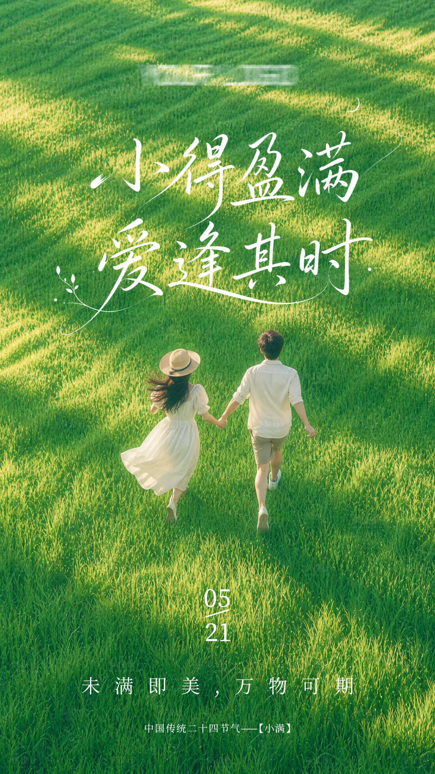 源文件下载【享设计】搜索编号：82930036748628690【小满节气唯美浪漫情侣520521海报】