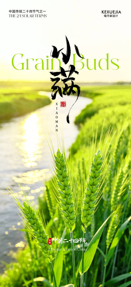 源文件下载【享设计】搜索编号：42880036751982134【24节气小满海报】