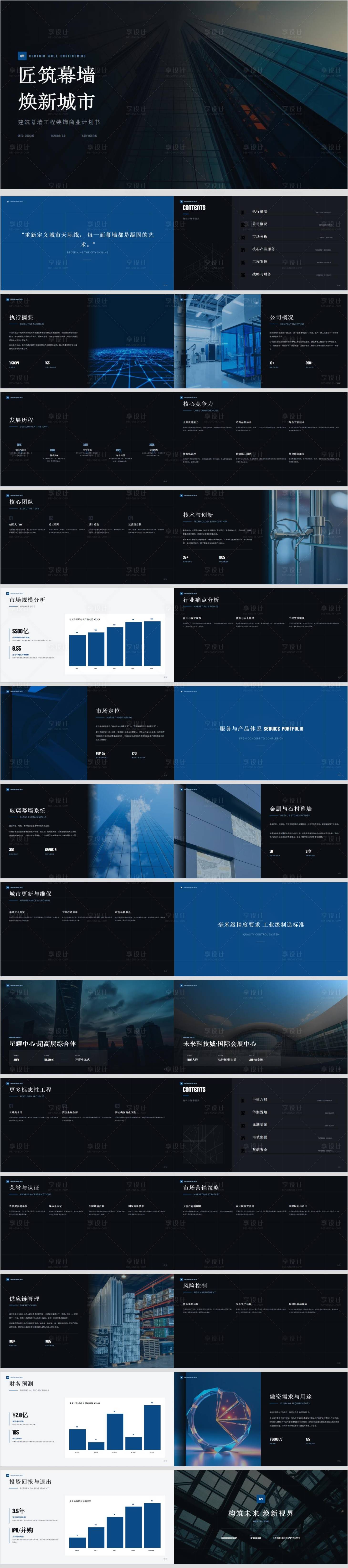源文件下载【享设计】搜索编号：91570036766459557【建筑幕墙工程装饰商业计划书 】