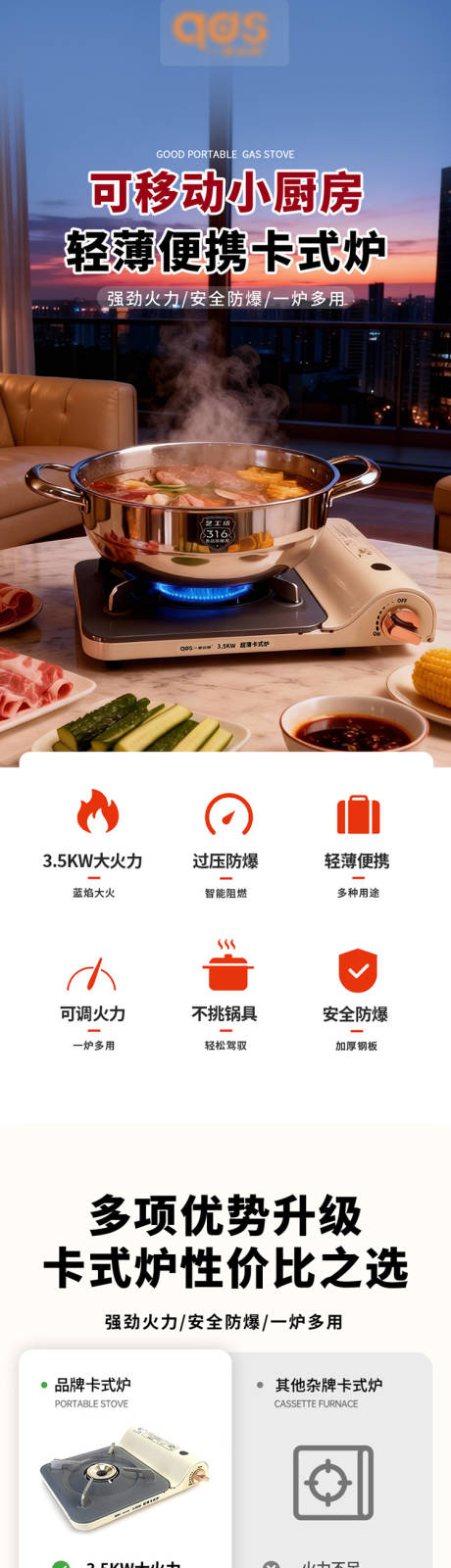 源文件下载【享设计】搜索编号：63650036661901626【卡式炉详情页】