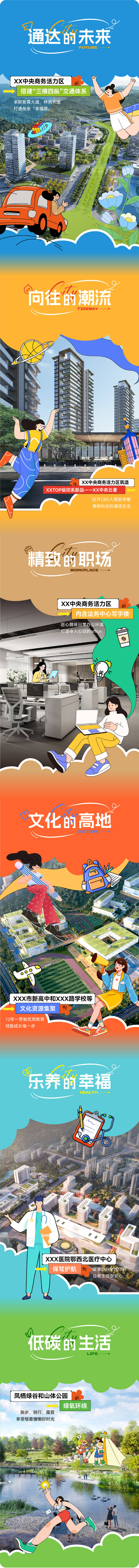 源文件下载【享设计】搜索编号：64110036701642610【地产品牌城市系列实景插画宣传稿件】