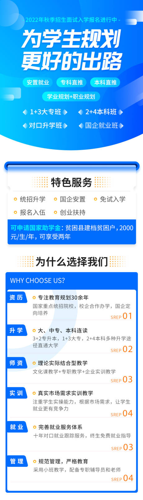 源文件下载【享设计】搜索编号：75520036793901824【教育教学招生升学培训详情页长图海报】