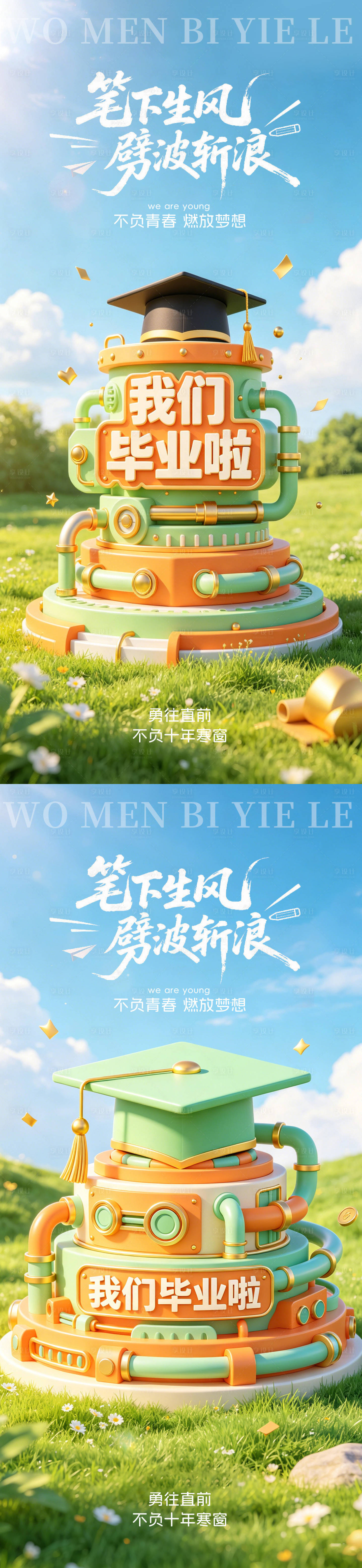 源文件下载【享设计】搜索编号：24820036825578773【毕业季海报设计素材】
