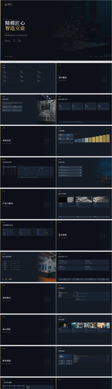源文件下载【享设计】搜索编号：64140036766475043【精密模具制造加工项目商业计划书】