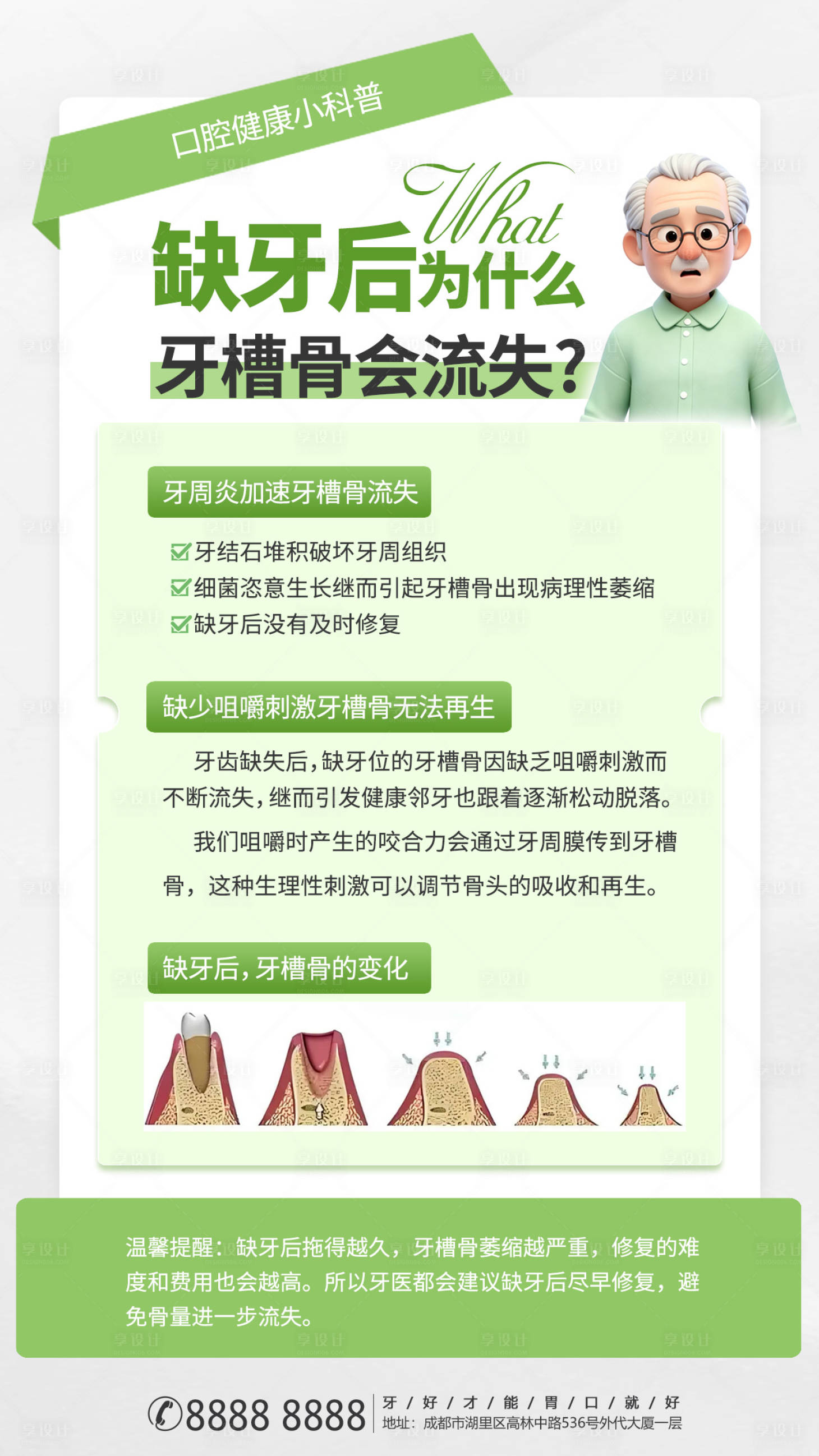 源文件下载【享设计】搜索编号：57090036789819066【口腔科普健康知识海报】