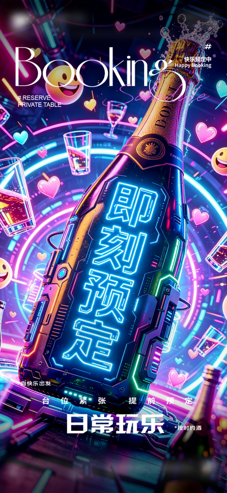 源文件下载【享设计】搜索编号：77290036813976416【酒吧即刻预定海报】