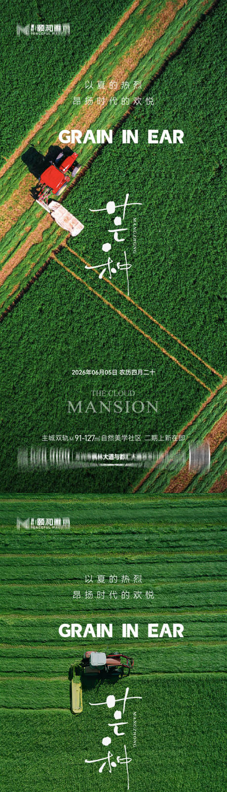 源文件下载【享设计】搜索编号：16990036968097860【芒种二十四节气节日海报麦芒麦田】