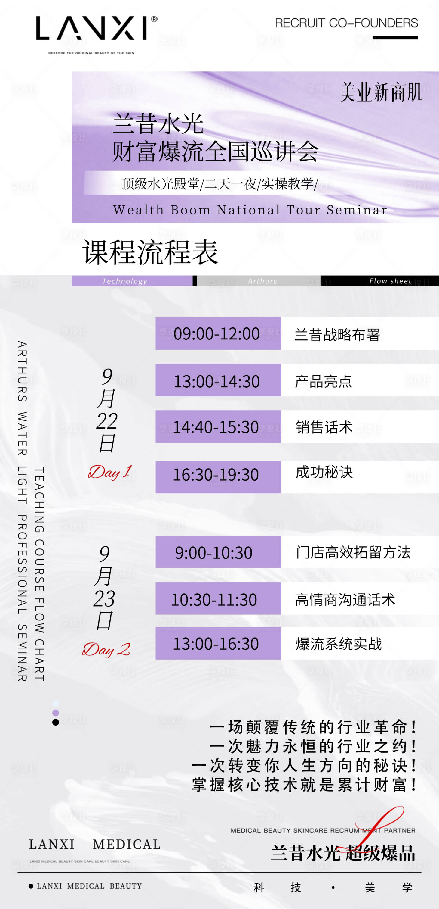 源文件下载【享设计】搜索编号：20350036668303923【医美水光会议课程造势海报展板】