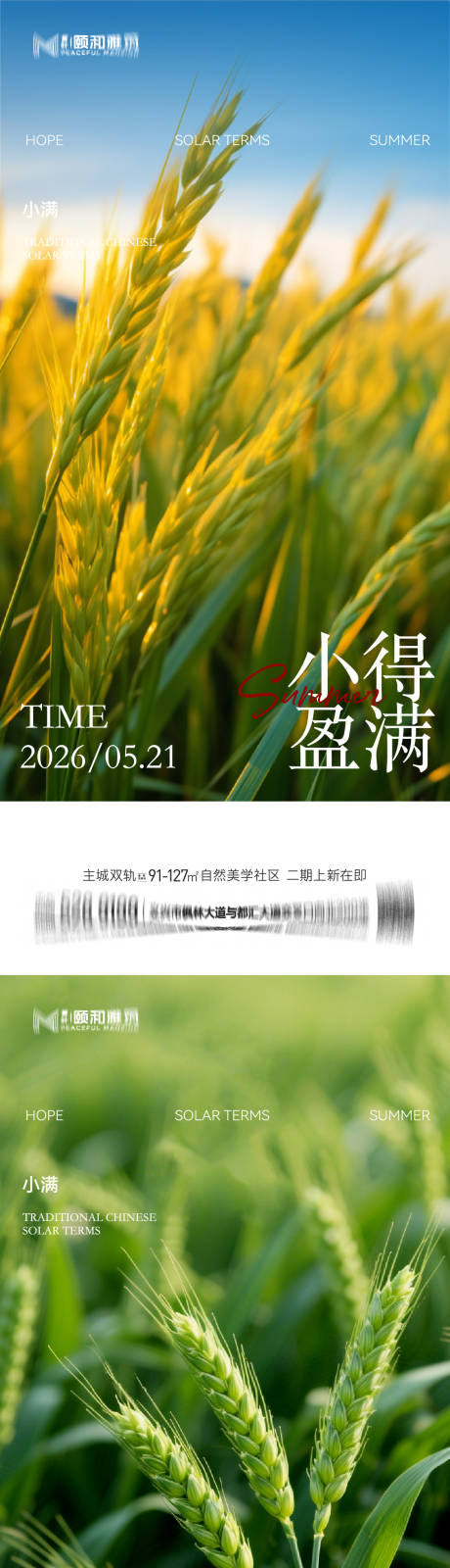源文件下载【享设计】搜索编号：95850036867484967【小满麦田二十四节气节日海报2026】