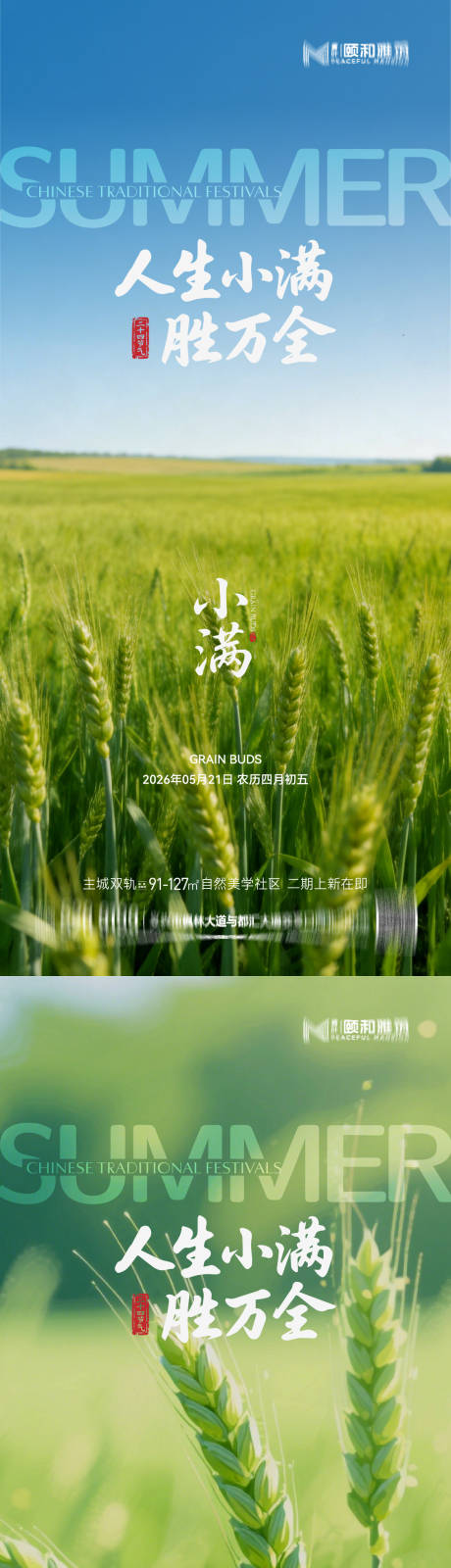 源文件下载【享设计】搜索编号：70880036867797901【小满麦田二十四节气节日海报2026】