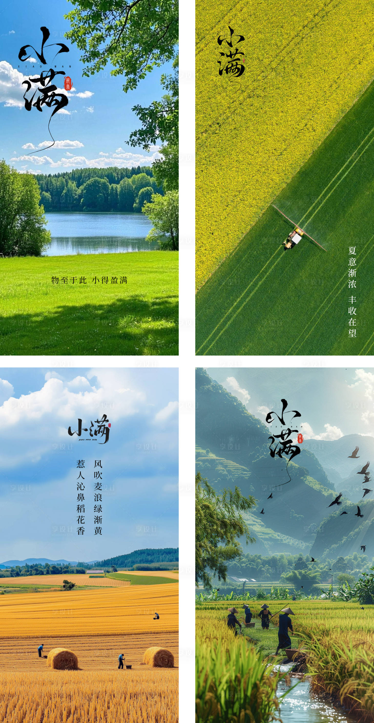 源文件下载【享设计】搜索编号：50100036795738048【小满节气海报】