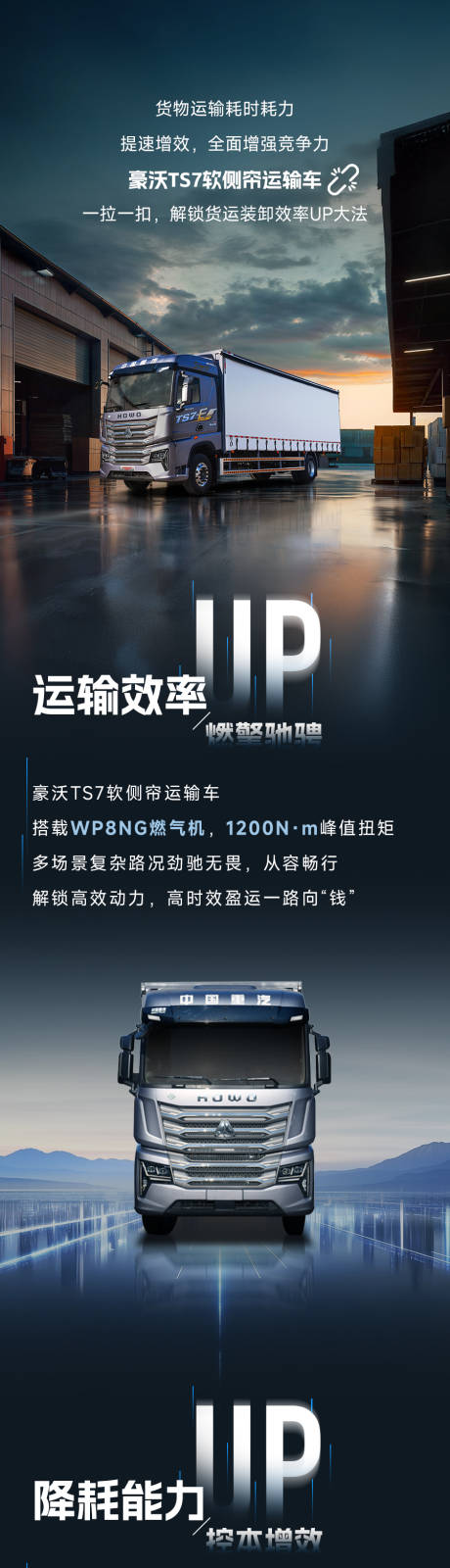 源文件下载【享设计】搜索编号：91870036688024608【商用车卖点长图】