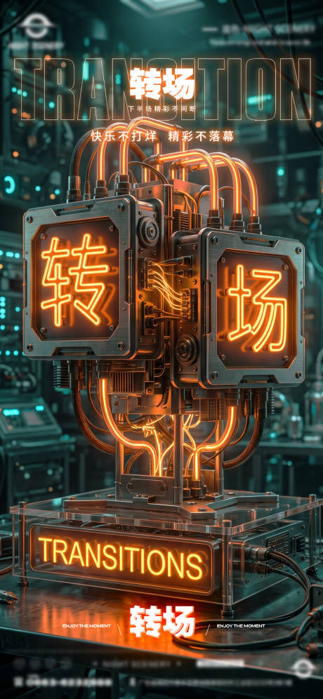 源文件下载【享设计】搜索编号：30050036738476834【酒吧夜店KTV早场转场预定日常海报】
