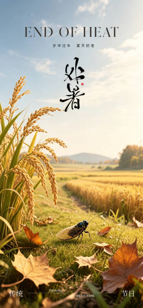 源文件下载【享设计】搜索编号：39760037295695735【处暑节气海报】