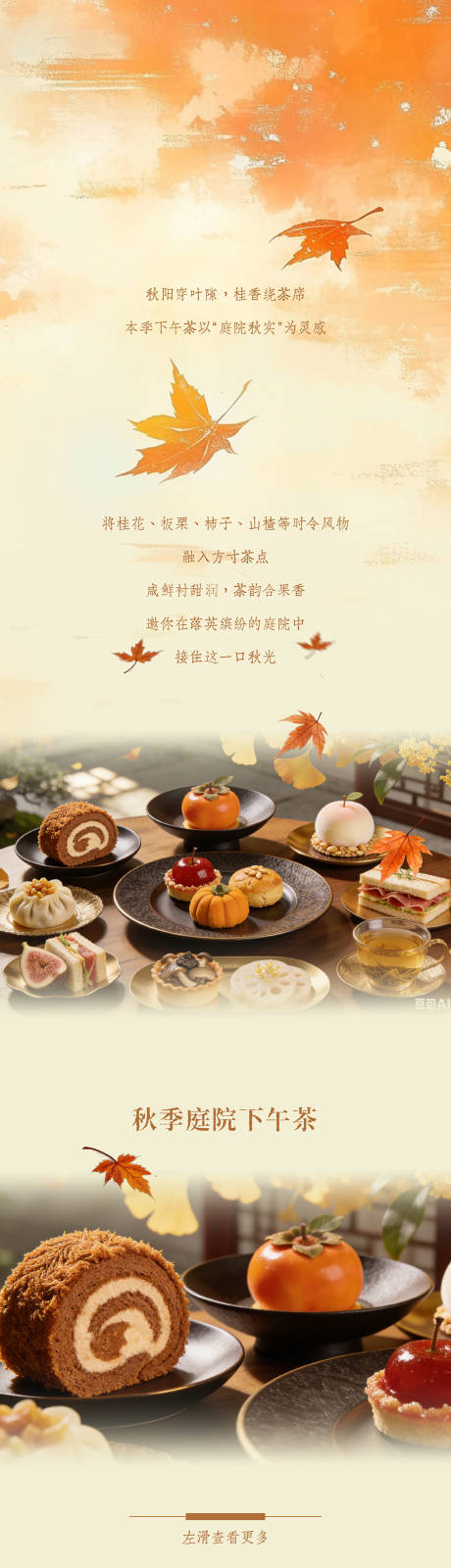 源文件下载【享设计】搜索编号：43910037372125121【品秋庭院下午茶推文长图】