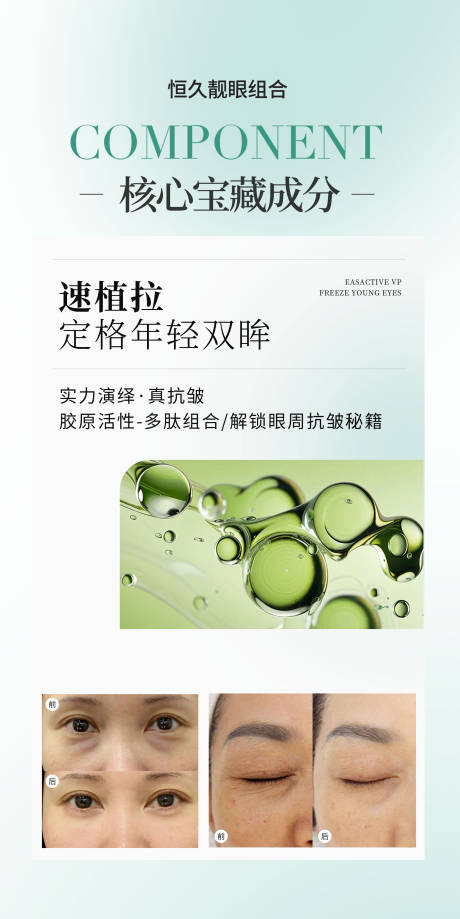 源文件下载【享设计】搜索编号：71110037447715503【美容产品眼部套成分宣传】