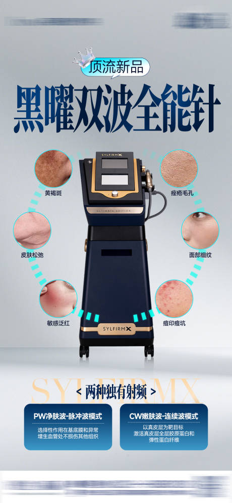 源文件下载【享设计】搜索编号：64180037562696093【医美整形黑曜双波全能针症状科普图】