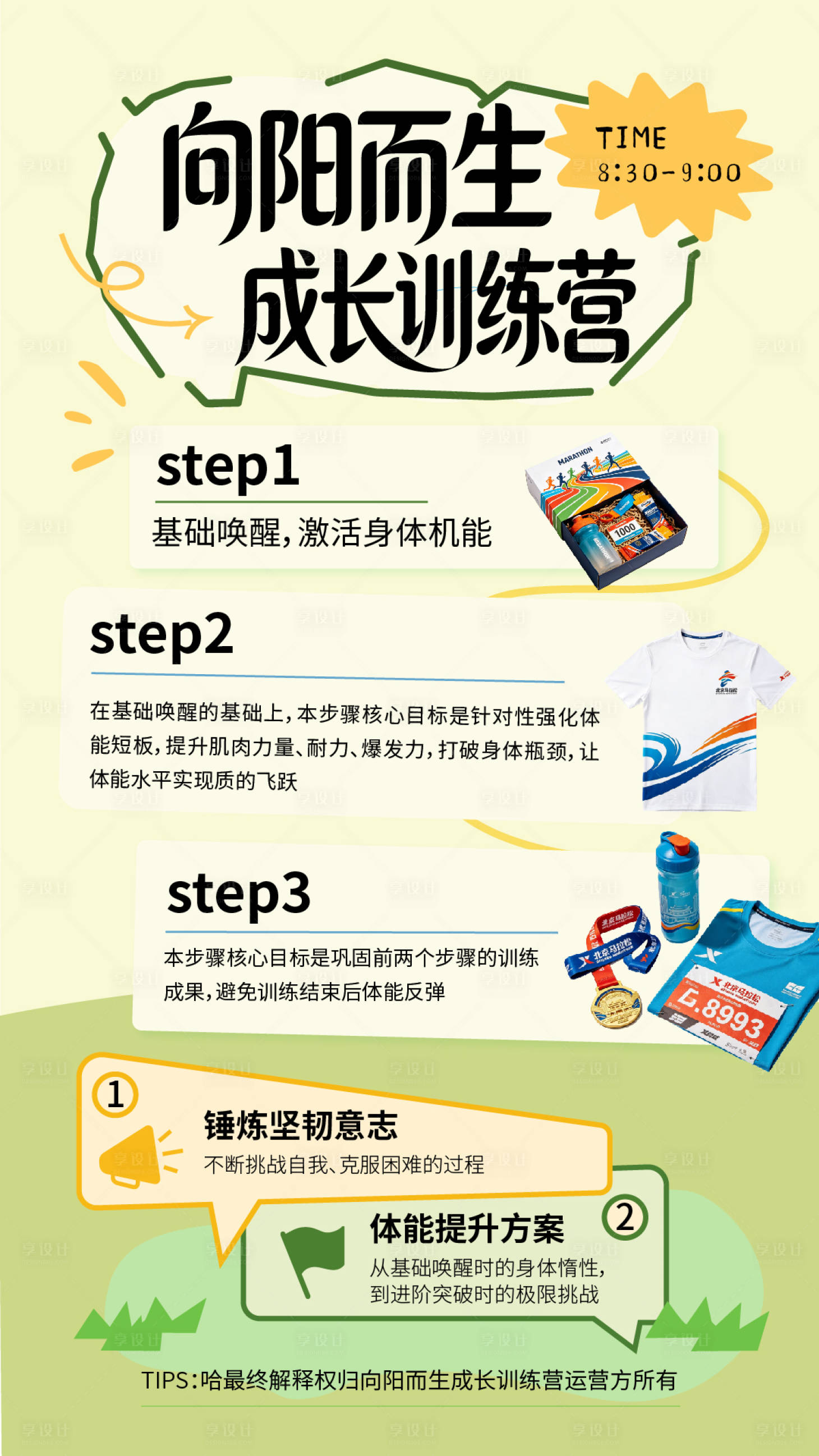源文件下载【享设计】搜索编号：91410037371079850【绿色活动手绘线路步骤海报】