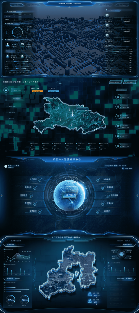 源文件下载【享设计】搜索编号：69670037489377312【城市大屏UI设计】
