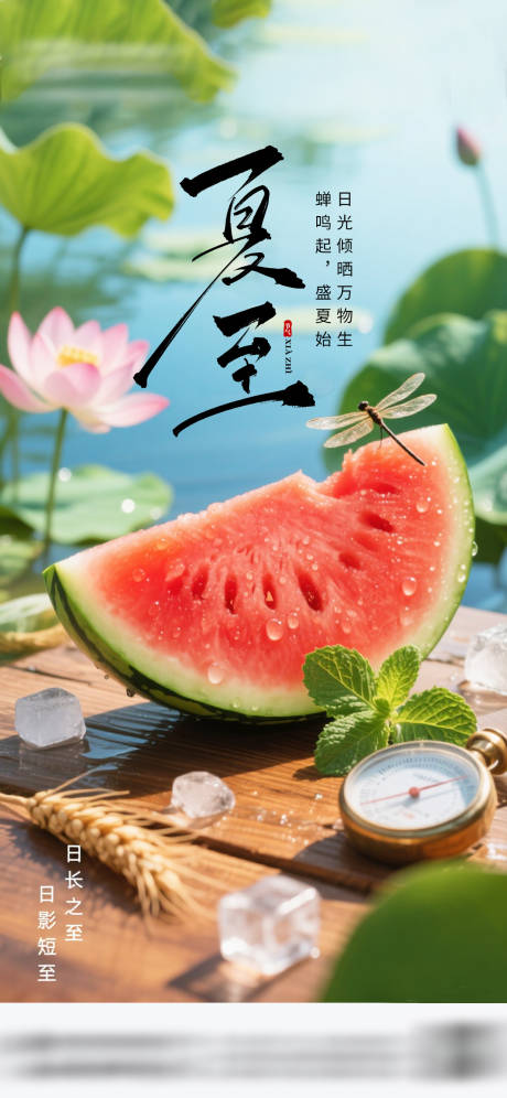 源文件下载【享设计】搜索编号：70430037250726458【夏至节气海报】